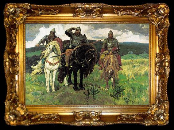 framed  Viktor Vasnetsov Bogatyrs, ta009-2